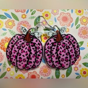 Purple Pumpkin Earrings